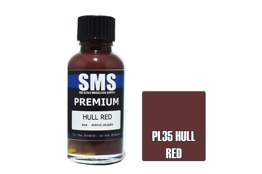 Scale Modellers Supply SMS Premium Hull Red 30ml image 70497