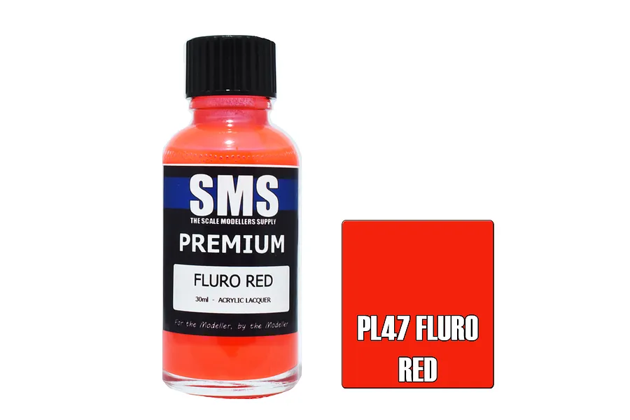 Scale Modellers Supply SMS Premium Fluro Red 30ml image 70509