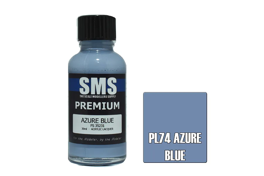 Scale Modellers Supply SMS Premium Azure Blue 30ml image 70536