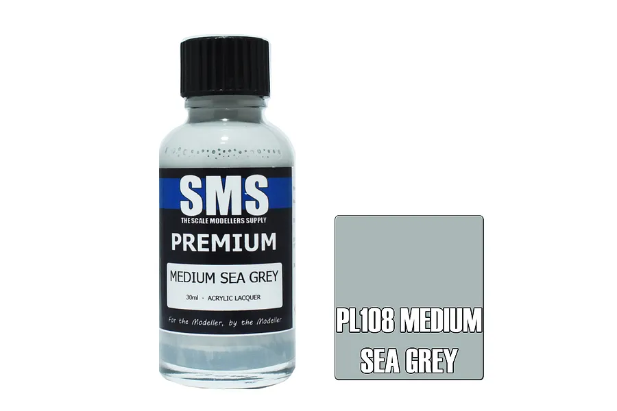 Scale Modellers Supply SMS Premium Medium Sea Grey 30ml image 70570