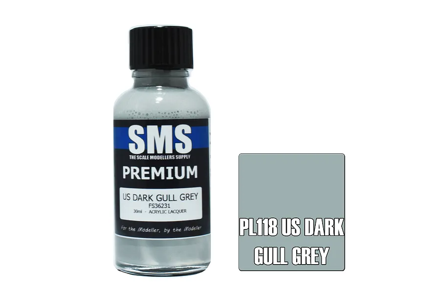 Scale Modellers Supply SMS Premium US Dark Gull Grey 30ml image 70580