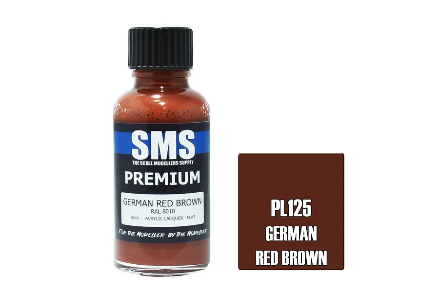 Scale Modellers Supply SMS Premium German Red Brown 30ml image 70587