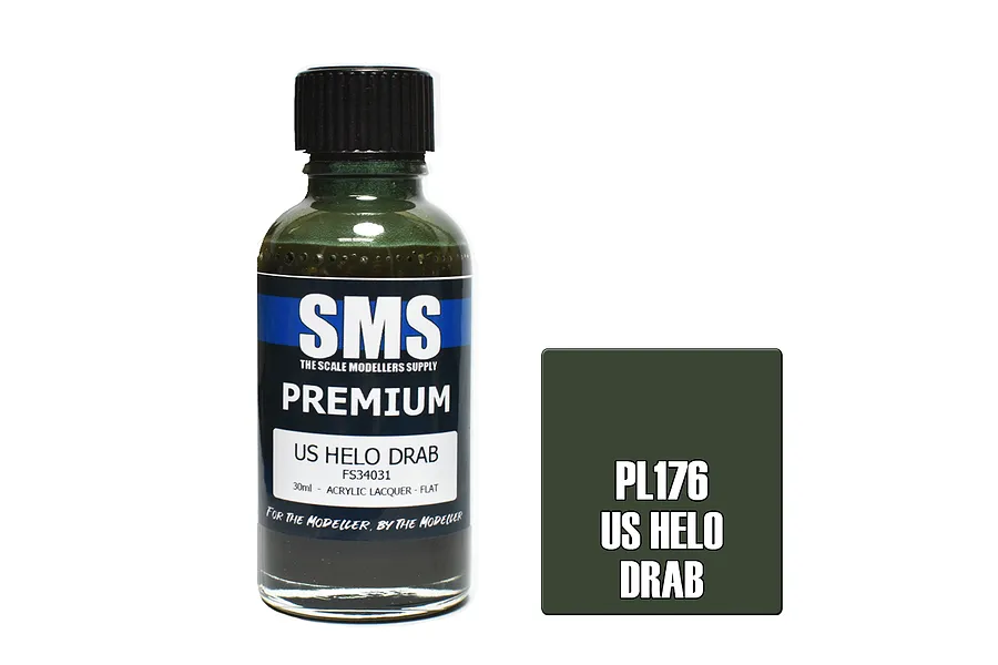 Scale Modellers Supply SMS Premium Us Helo Drab 30ml image 70638