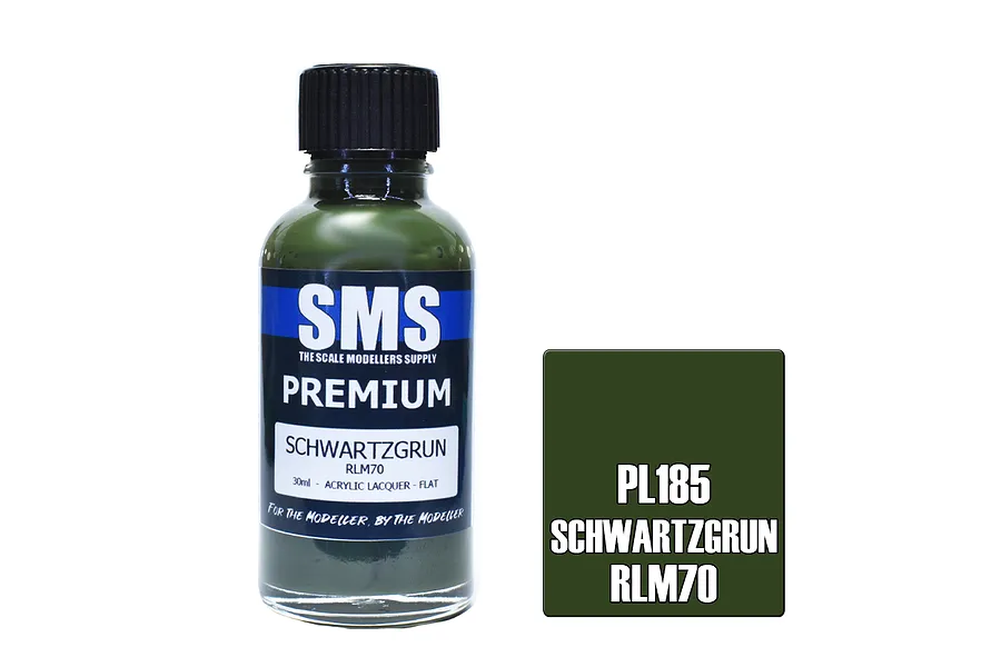 Scale Modellers Supply SMS Premium Schwartzgrun Rlm70 30ml image 70647