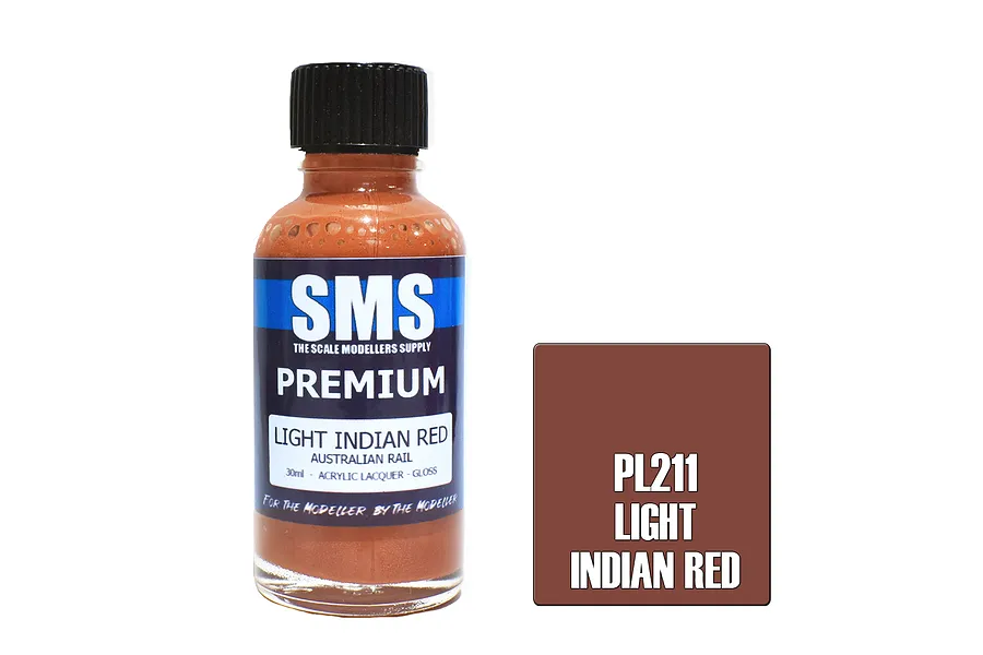 Scale Modellers Supply SMS Premium Light Indian Red 30ml image 70673