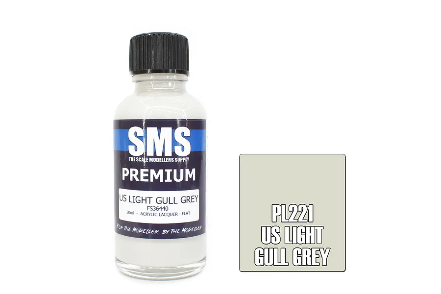 Scale Modellers Supply SMS Premium US Light Gull Grey 30ml image 70683