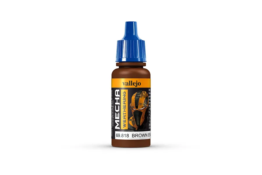 Vallejo Mecha Colour Brown Engine Soot (Matt) Acrylic Paint 17ml image 1