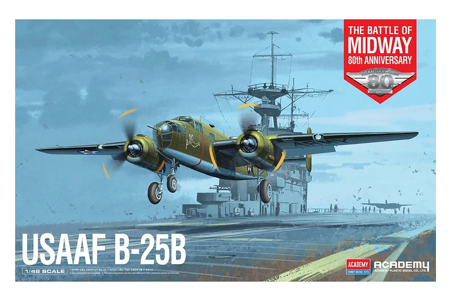 Academy 1/48 USAAF B-25B &amp;quot;Battle of Midway&amp;quot; 80th Anniversary Scaled Plastic Model Kit image 70752