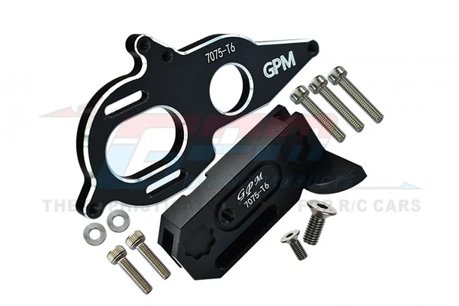 GPM Black Aluminium Centre Gearbox &amp;amp; Motor Mount Set image 70848