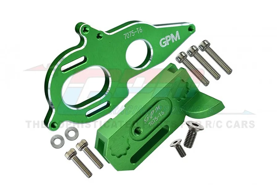 GPM Green Aluminium Centre Gearbox &amp;amp; Motor Mount Set image 70849