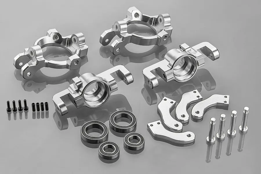 Rovan 5IVE-T Silver Aluminium Front Hub Set w/ Bearings image 70881