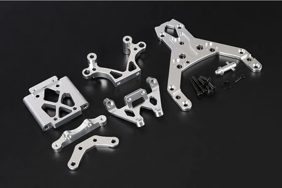 Rovan Silver Aluminium Front Bulkhead Set w/ Upper Plate image 70894