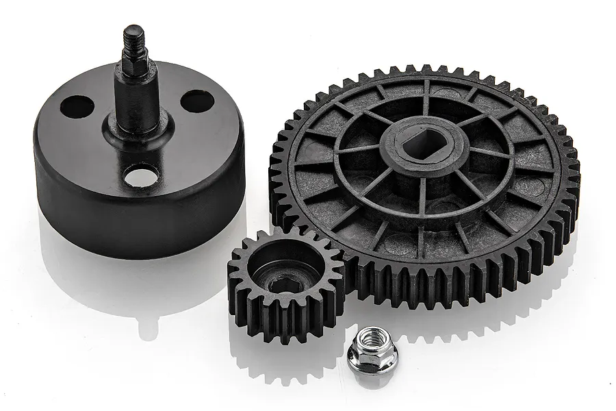 Rovan Hardened Steel High-Speed 19/55T Spur Gear &amp;amp; Pinion Set w/ Clutch Bell image 70990