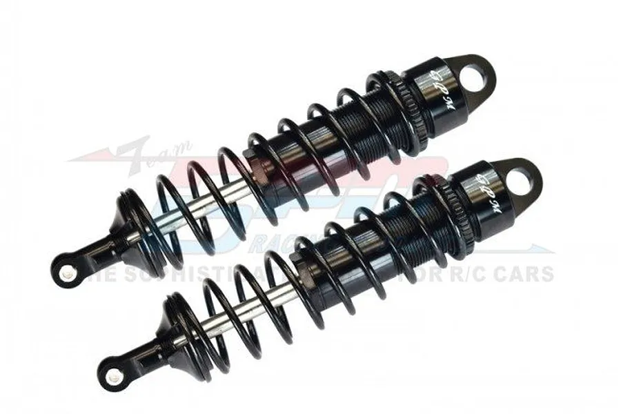 GPM Black Aluminium Sledge 128mm Adjustable Front Shocks 2Pcs w/ 6mm Shafts image 70993