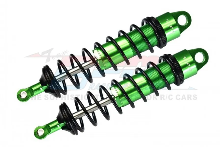 GPM Green Aluminium Sledge 143mm Adjustable Rear Shocks 2Pcs w/ 6mm Shafts image 70995