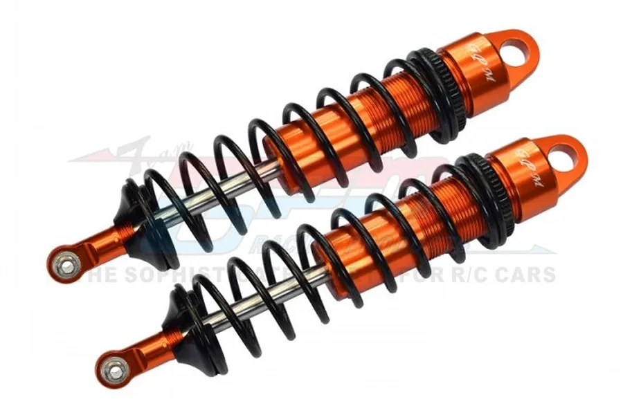 GPM Orange Aluminium Sledge 143mm Adjustable Rear Shocks 2Pcs w/ 6mm Shafts image 70997