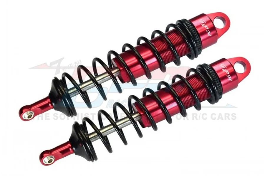 GPM Red Aluminium Sledge 143mm Adjustable Rear Shocks 2Pcs w/ 6mm Shafts image 70998