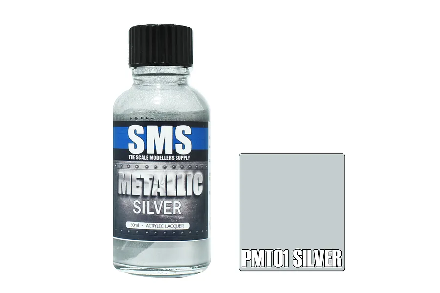 Scale Modellers Supply SMS Metallic Silver 30ml image 71016