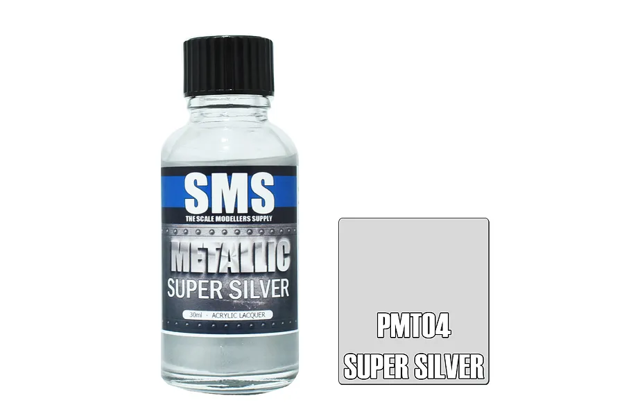 Scale Modellers Supply SMS Metallic Super Silver 30ml image 71019