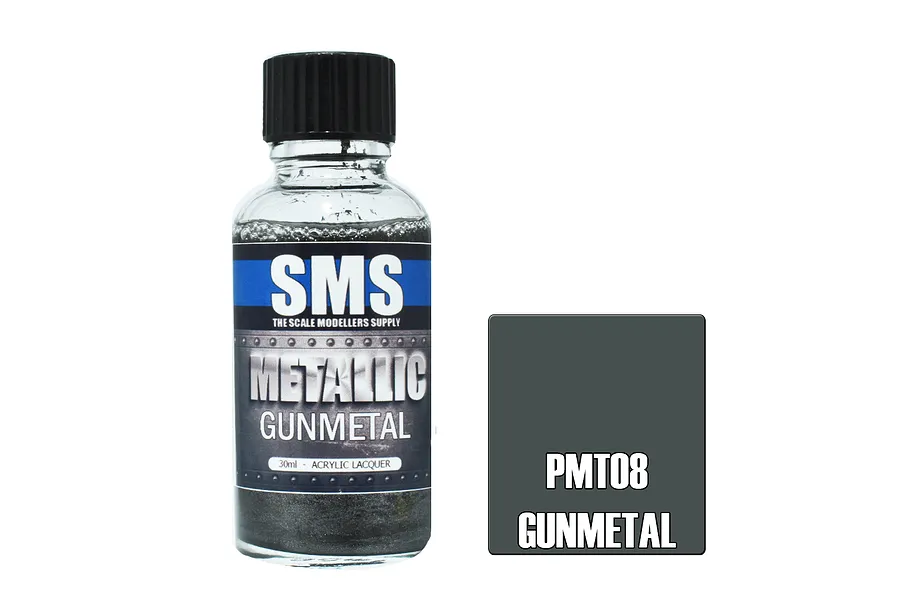 Scale Modellers Supply SMS Metallic Gunmetal 30ml image 71023