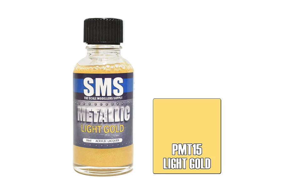 Scale Modellers Supply SMS Metallic Light Gold 30ml image 71030