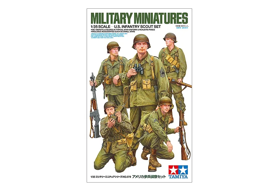 Tamiya 1/35 US Infantry Scout Set Scaled Plastic Model Kit image 71085