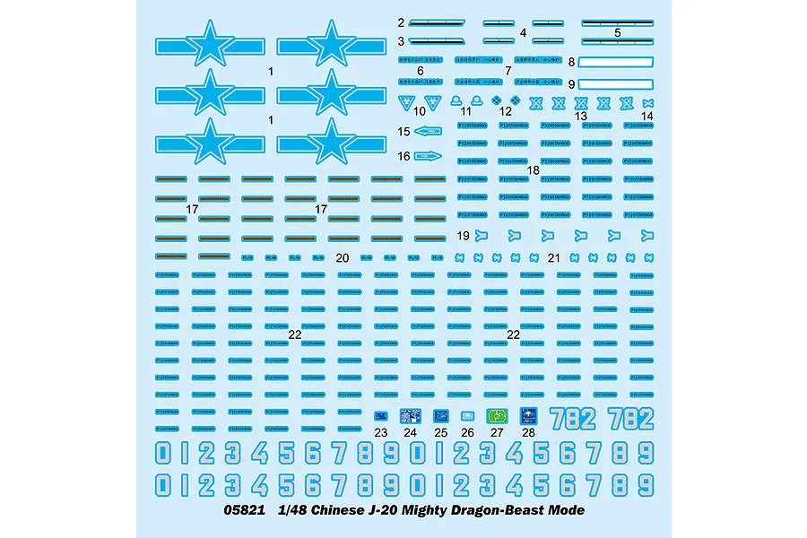 Trumpeter 1/48 Chinese J-20 Mighty Dragon-Beast Scaled Plastic Model Kit image 71105