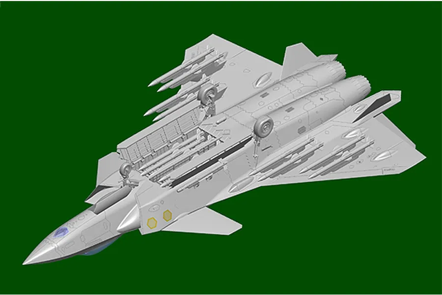 Trumpeter 1/48 Chinese J-20 Mighty Dragon-Beast Scaled Plastic Model Kit image 71108