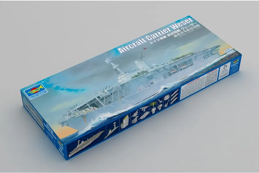 Trumpeter 1/350 Weser Aircraft Carrier Plastic Model Kit image 71110