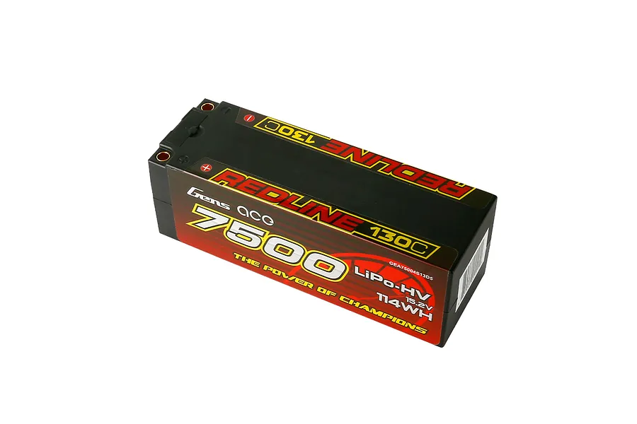 Gens Ace Redline 7500mAh 15.2V 130C Hard Case HV LiPo Battery image 71115