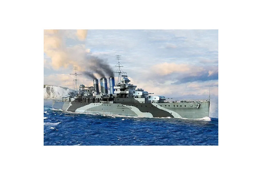 Trumpeter 1/700 HMS Kent Scaled Plastic Model Kit image 71147