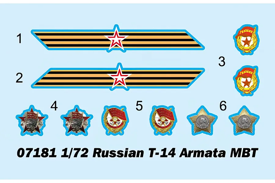 Trumpeter 1/72 Russian T-14 Armata MBT Scaled Plastic Model Kit image 71153