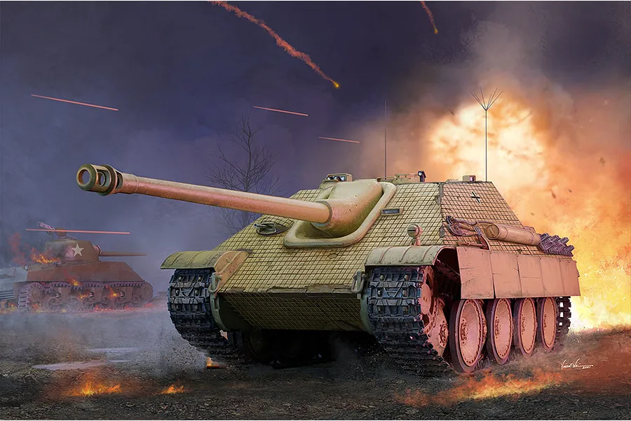 Trumpeter 1/16 German Sd.Kfz 173 Jagdpanther Early Version Scaled Plastic Model Kit image 71169