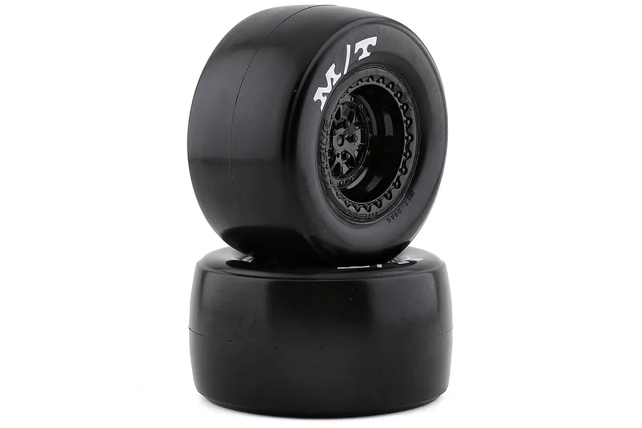 Traxxas 2.2/3.0&amp;quot; Mickey Thompson ET Rear Tyres on Weld Gloss Black Rims - Glued Wheels 2Pcs image 71303