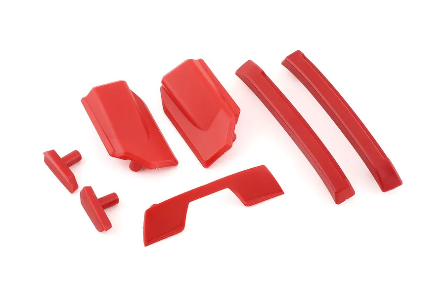 Traxxas Red Body Reinforcement Set w/ Roof Skid Plate image 71316