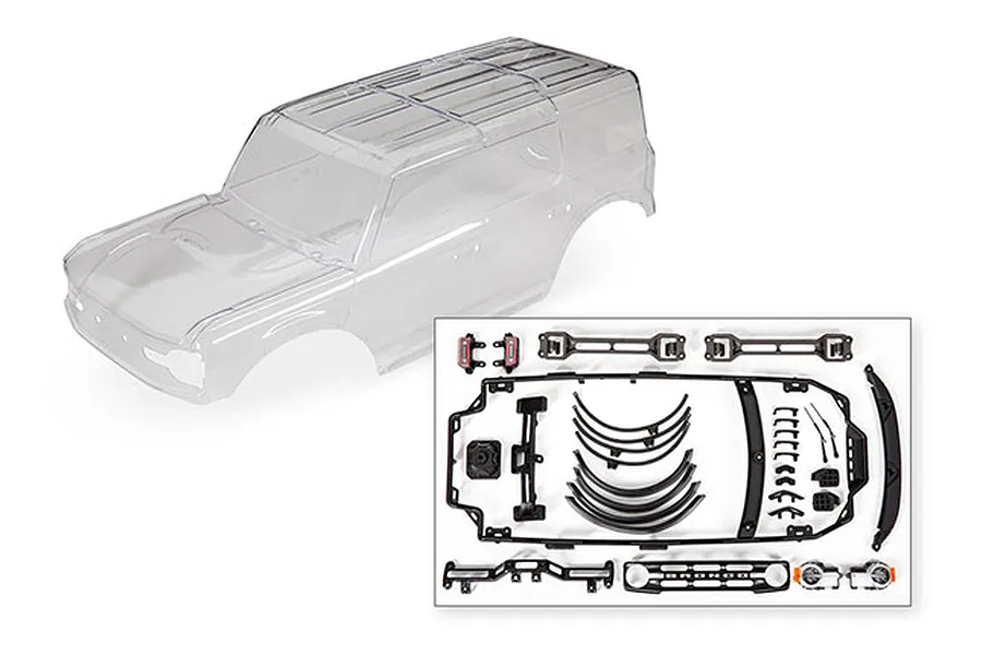 Traxxas TRX-4 2021 Ford Bronco Clear Unpainted Body Shell w/ Decals image 71329