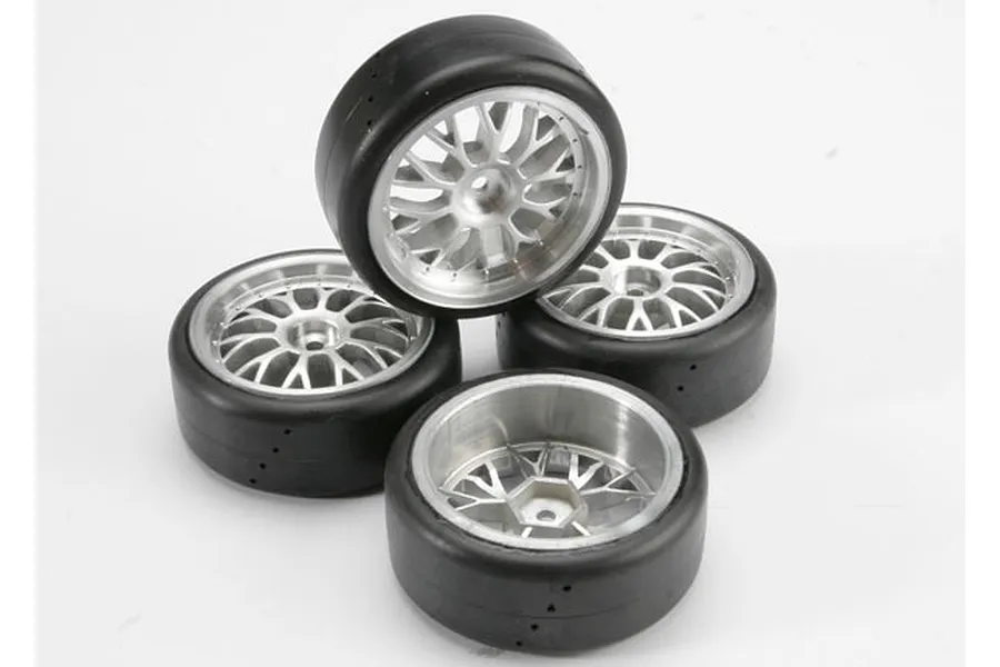 Traxxas Pro-Trax Medium Compound On Road Tyres &amp;amp; Rims 4Pcs image 71330