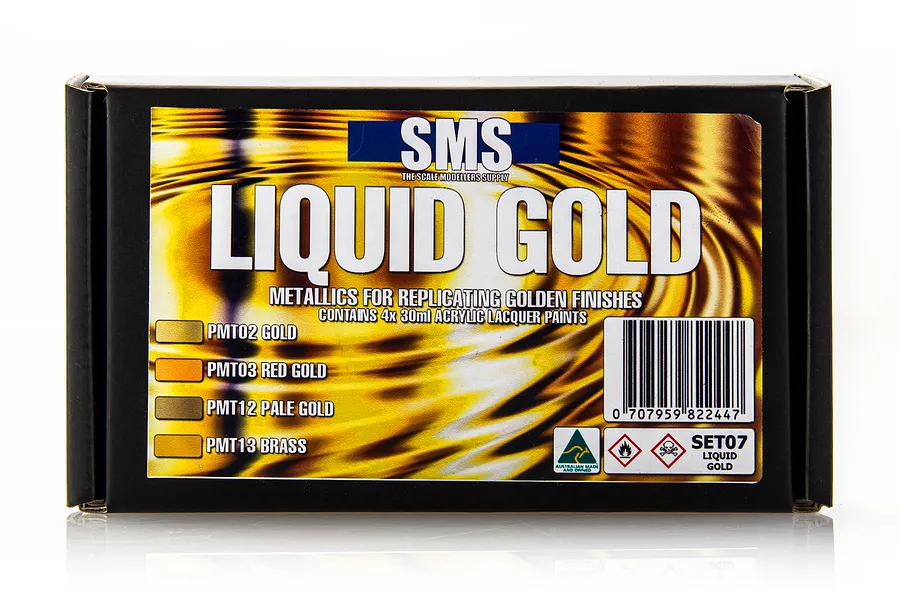 Scale Modellers Supply Liquid Gold Airbrush Paint Set 4Pcs image 71350