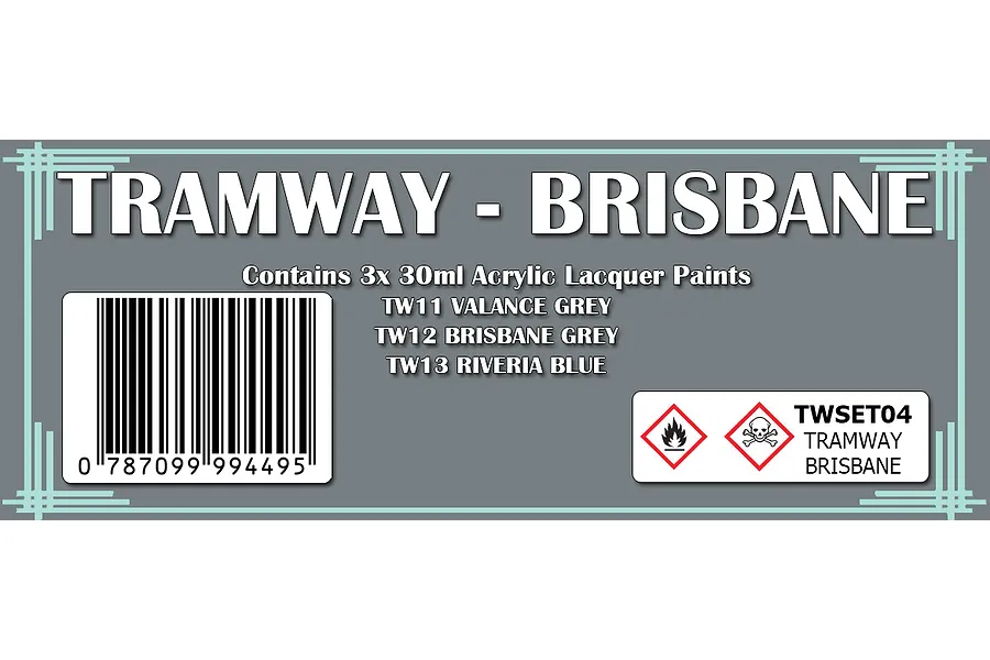 Scale Modellers Supply Brisbane Tram Airbrush Colour Set 3Pcs image 71364