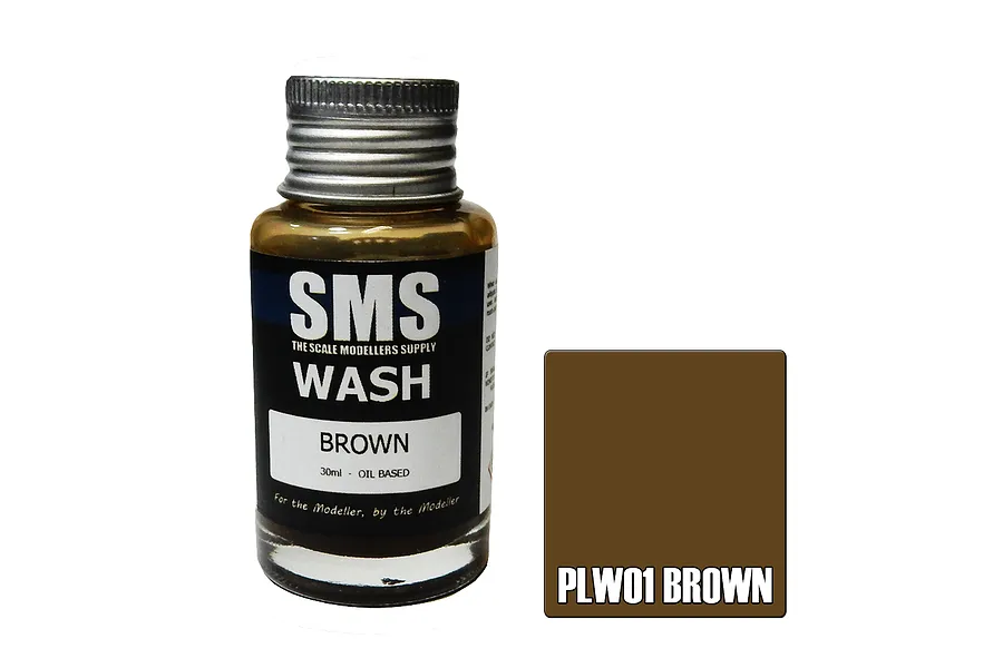 Scale Modellers Supply Brown Weathering Wash Paint 30ml image 71366