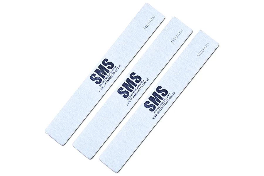 Scale Modellers Supply 27x175mm Medium Grit Sanding Sticks 3Pcs image 71417