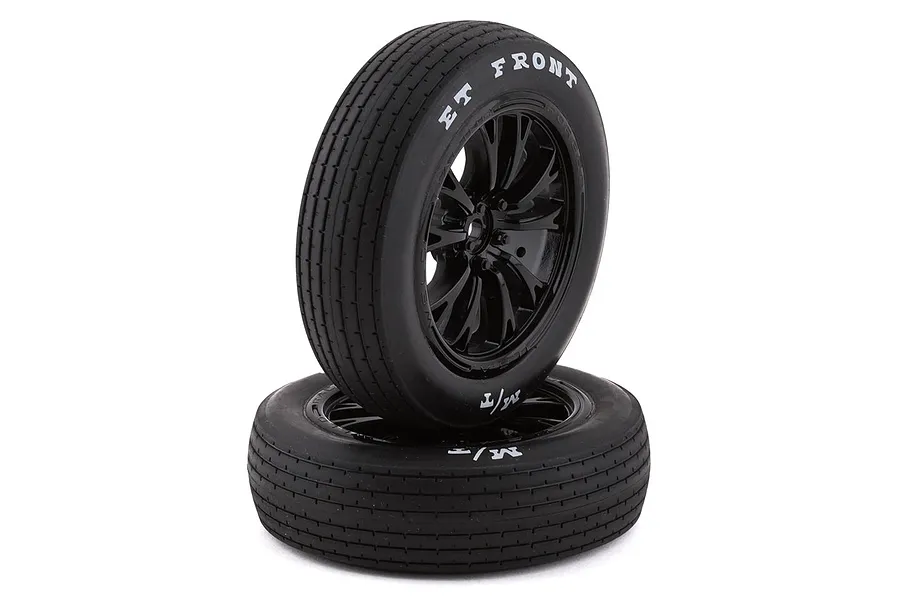 Traxxas 2.2&amp;quot; Mickey Thompson ET Front Tyres on Weld Gloss Black Rims - Glued Wheels 2Pcs image 71492