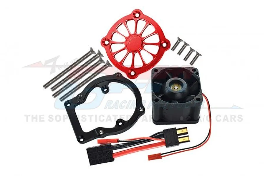 GPM 12V High Performance 40x40mm Motor Cooling Fan with Mount - Red image 71537