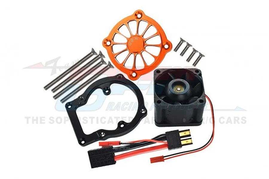 GPM 12V High Performance 40x40mm Motor Cooling Fan with Mount - Orange image 71539