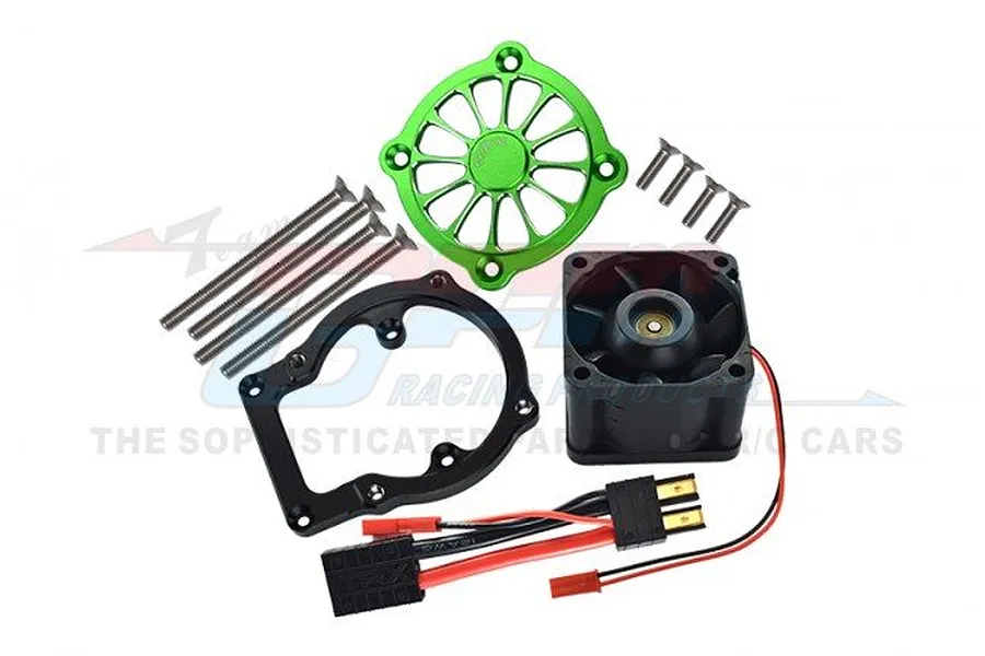 GPM 12V High Performance 40x40mm Motor Cooling Fan with Mount - Green image 71540