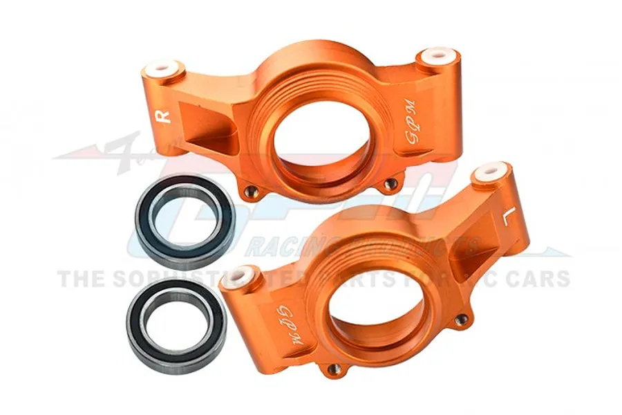 GPM Orange Aluminium Oversized Rear Hubs Set w/ Bearings image 71560