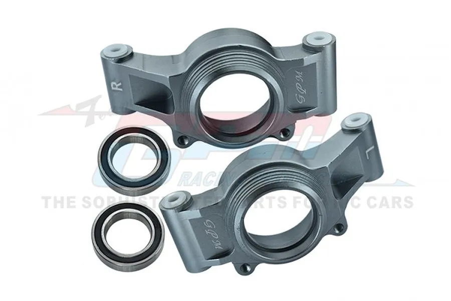 GPM Grey Aluminium Oversized Rear Hubs Set w/ Bearings image 71561