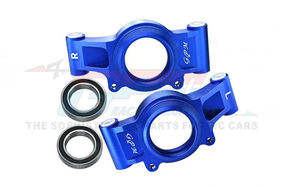 GPM Blue Aluminium Oversized Rear Hubs Set w/ Bearings image 71564