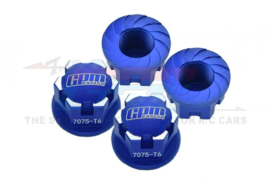 GPM Blue Aluminium 17mm Serrated Wheel Nuts 4Pcs image 71570