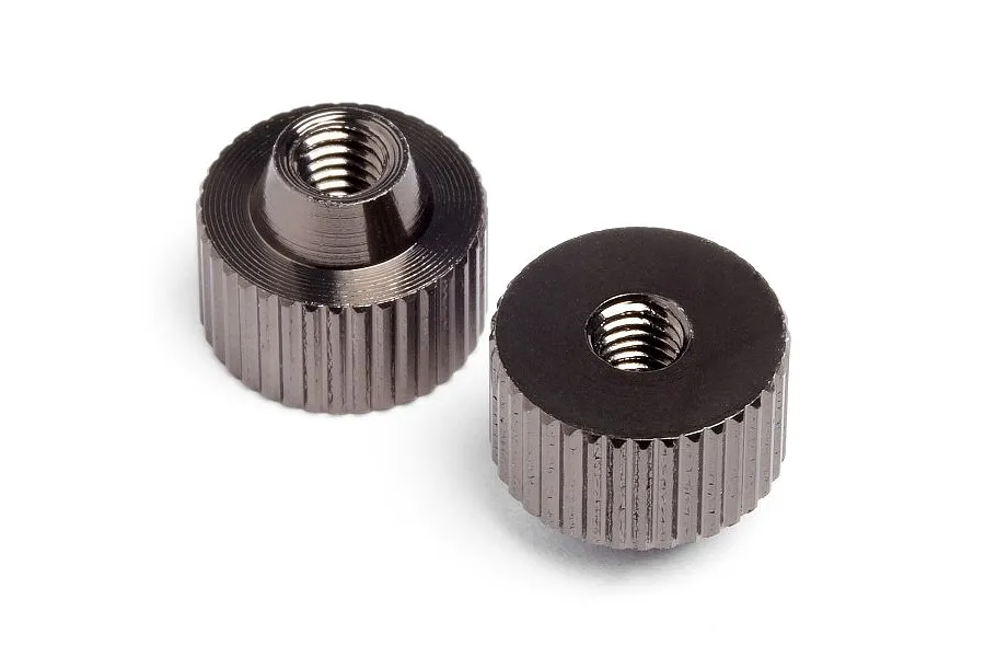 HPI 3mm Gunmetal Aluminium Thumb Nuts 2Pcs image 7160